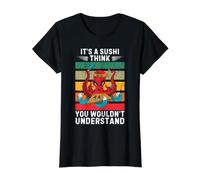 Vintage Octopus C'est Un Sushi Que Je Pense Que Vous ne comprendriez Pas T-Shirt Graphique avec Valeur, Femme, Noir, M