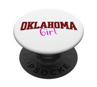 Vintage Oklahoma Girl Retro Pink Oklahoma Women and Girls PopSockets PopGrip Adhésif