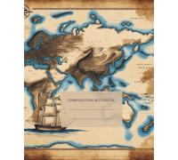 Vintage Old Map Composition Notebook - Ocean Routes & Compass: Elegant Nautical Lined Journal for Students - Ideal for Science, History, and Classroom Notes