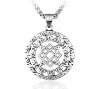 Vintage Openwork Viking Celtic Knot Pendentif Not Fading Steel Nordic Sun Collier for Men Biker Amulet Jewelry Cadeau Cadeau