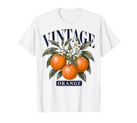 Vintage Orange Botanical Illustration Citrus Fruit Branch T-Shirt
