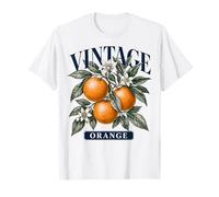 Vintage Orange Botanical Illustration Citrus Fruit Branch T-Shirt