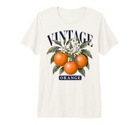 Vintage Orange Botanical Illustration Citrus Fruit Branch T-Shirt Haut de Gamme