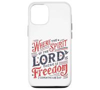 Vintage où l'esprit du Seigneur est la liberté 2 Corinthiens Coque pour iPhone 12/12 Pro