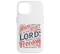 Vintage où l'esprit du Seigneur est la liberté 2 Corinthiens Coque pour iPhone 14