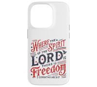 Vintage où l'esprit du Seigneur est la liberté 2 Corinthiens Coque pour iPhone 14 Pro