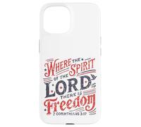 Vintage où l'esprit du Seigneur est la liberté 2 Corinthiens Coque pour iPhone 15