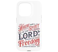 Vintage où l'esprit du Seigneur est la liberté 2 Corinthiens Coque pour iPhone 15 Pro