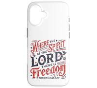 Vintage où l'esprit du Seigneur est la liberté 2 Corinthiens Coque pour iPhone 16