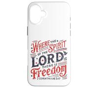 Vintage où l'esprit du Seigneur est la liberté 2 Corinthiens Coque pour iPhone 16 Plus