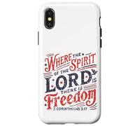 Vintage où l'esprit du Seigneur est la liberté 2 Corinthiens Coque pour iPhone X/XS