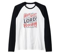 Vintage où l'esprit du Seigneur est la liberté 2 Corinthiens Manche Raglan
