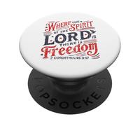 Vintage où l'esprit du Seigneur est la liberté 2 Corinthiens PopSockets PopGrip Adhésif