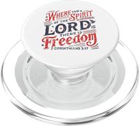 Vintage où l'esprit du Seigneur est la liberté 2 Corinthiens PopSockets PopGrip pour MagSafe