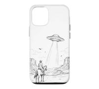 Vintage OVNI Cowboy Western Desert Space Coque pour iPhone 12/12 Pro