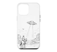 Vintage OVNI Cowboy Western Desert Space Coque pour iPhone 12 Pro Max