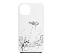 Vintage OVNI Cowboy Western Desert Space Coque pour iPhone 13