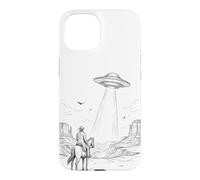 Vintage OVNI Cowboy Western Desert Space Coque pour iPhone 15
