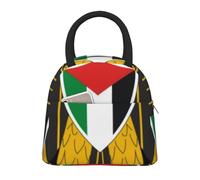 Vintage Palestine Emblème National Grande Sac Isotherme Repas Boîte À Déjeuner Glacière Enfants Réutilisable Tote Unisexe Bandoulière Isolée Pique-Nique Travail École Camping