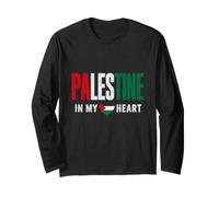 Vintage Palestine in My Heart Palestinian Pride Gaza Manche Longue