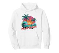 Vintage Palm Beach Fille Maman Voyage Surfer Vacation Crew Sweat à Capuche