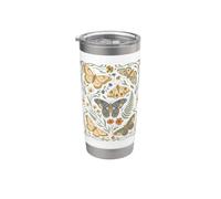 Vintage papillon papillon botanique floral céleste phase de lune Gobelet isotherme en acier inoxydable double paroi