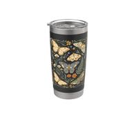 Vintage papillon papillon botanique floral céleste phase de lune Gobelet isotherme en acier inoxydable double paroi
