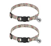 Vintage Paris Collage Lot de 2 colliers légers pour petit chien avec clochette