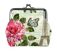 Vintage Paris Tour Eiffel Flower Coin Purses Wallets Vintage Pouch Bags for Gift