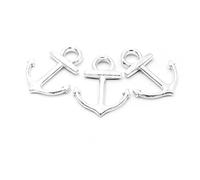 Vintage Parts 10 Pendentifs « ancre marine » en argent, 18 mm, bijoux DIY