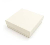 Vintage Parts Coffret cadeau blanc crème 9 cm x 9 cm 1 pièce | Présentation de bijoux | Boîte à bijoux | Emballage cadeau | Emballage | DIY