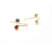 Vintage parts Lot de 2 bagues en or véritable 18 carats avec strass