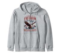 Vintage Patriotic American USA Eagle - Parcs nationaux rétro Sweat à Capuche
