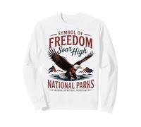 Vintage Patriotic American USA Eagle - Parcs nationaux rétro Sweatshirt