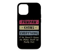 Vintage Pawpaw Knows Everything Dad Father Father's Day Coque pour iPhone 12/12 Pro