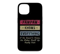 Vintage Pawpaw Knows Everything Dad Father Father's Day Coque pour iPhone 13