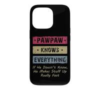 Vintage Pawpaw Knows Everything Dad Father Father's Day Coque pour iPhone 13 Pro