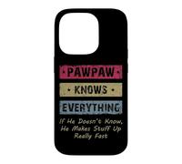 Vintage Pawpaw Knows Everything Dad Father Father's Day Coque pour iPhone 14 Pro