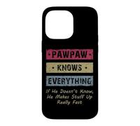 Vintage Pawpaw Knows Everything Dad Father Father's Day Coque pour iPhone 14 Pro Max