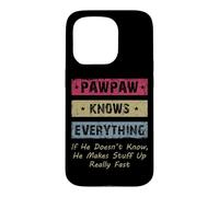 Vintage Pawpaw Knows Everything Dad Father Father's Day Coque pour iPhone 15 Pro