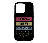 Vintage Pawpaw Knows Everything Dad Father Father's Day Coque pour iPhone 15 Pro Max