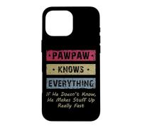 Vintage Pawpaw Knows Everything Dad Father Father's Day Coque pour iPhone 16 Pro Max