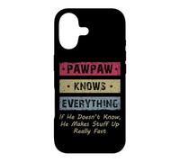 Vintage Pawpaw Knows Everything Dad Father Father's Day Coque pour iPhone 17