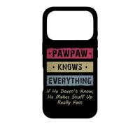 Vintage Pawpaw Knows Everything Dad Father Father's Day Coque pour iPhone 17 Pro