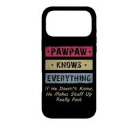 Vintage Pawpaw Knows Everything Dad Father Father's Day Coque pour iPhone 17 Pro Max
