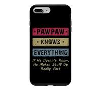 Vintage Pawpaw Knows Everything Dad Father Father's Day Coque pour iPhone 7 Plus/8 Plus