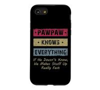 Vintage Pawpaw Knows Everything Dad Father Father's Day Coque pour iPhone SE (2020) / 7/8