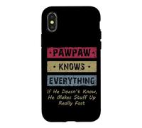 Vintage Pawpaw Knows Everything Dad Father Father's Day Coque pour iPhone X/XS