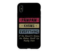 Vintage Pawpaw Knows Everything Dad Father Father's Day Coque pour iPhone XS Max