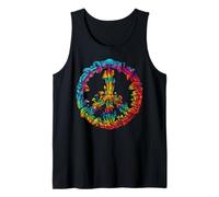 Vintage Peace Sign Mushroom Tie Dye Retro 60s 70s Hippie Débardeur